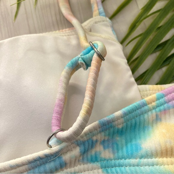 Billabong 💜 Tie Dye Square Bralette Bikini Top 👙☀️🏝️ - Picture 9 of 12